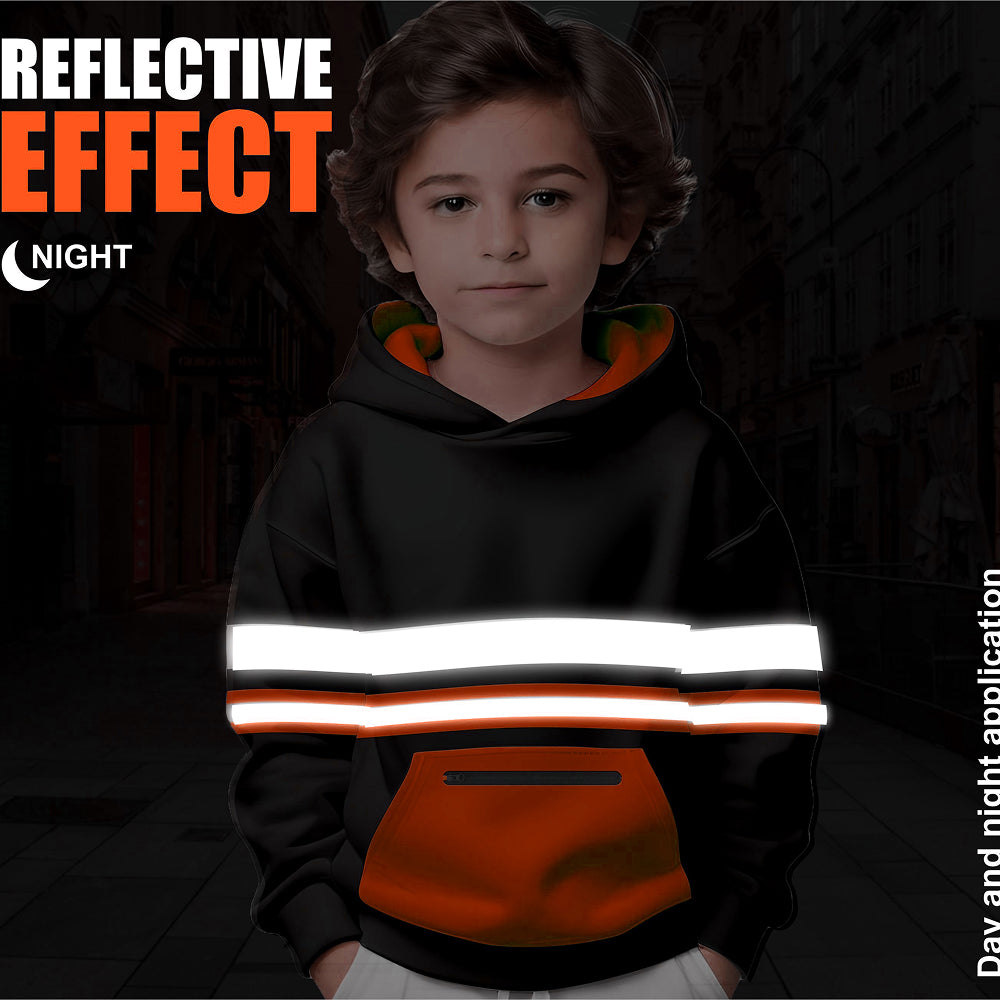 Toro Activa Hi-Vis Fleece Pullover Hoodie 1006 Kids - Orange/Black TORO ACTIVA