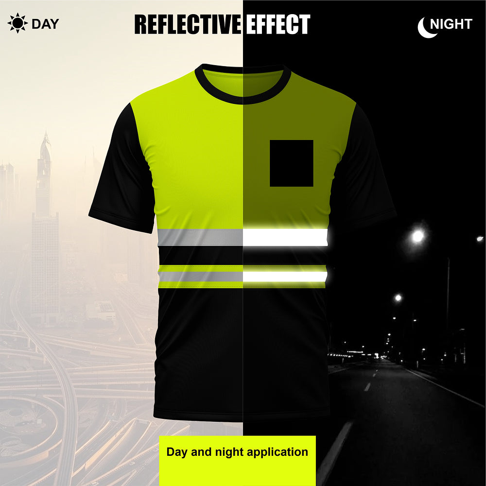 Toro Activa Hi-Vis Workwear TShirt T103 - Black/Yellow TORO ACTIVA