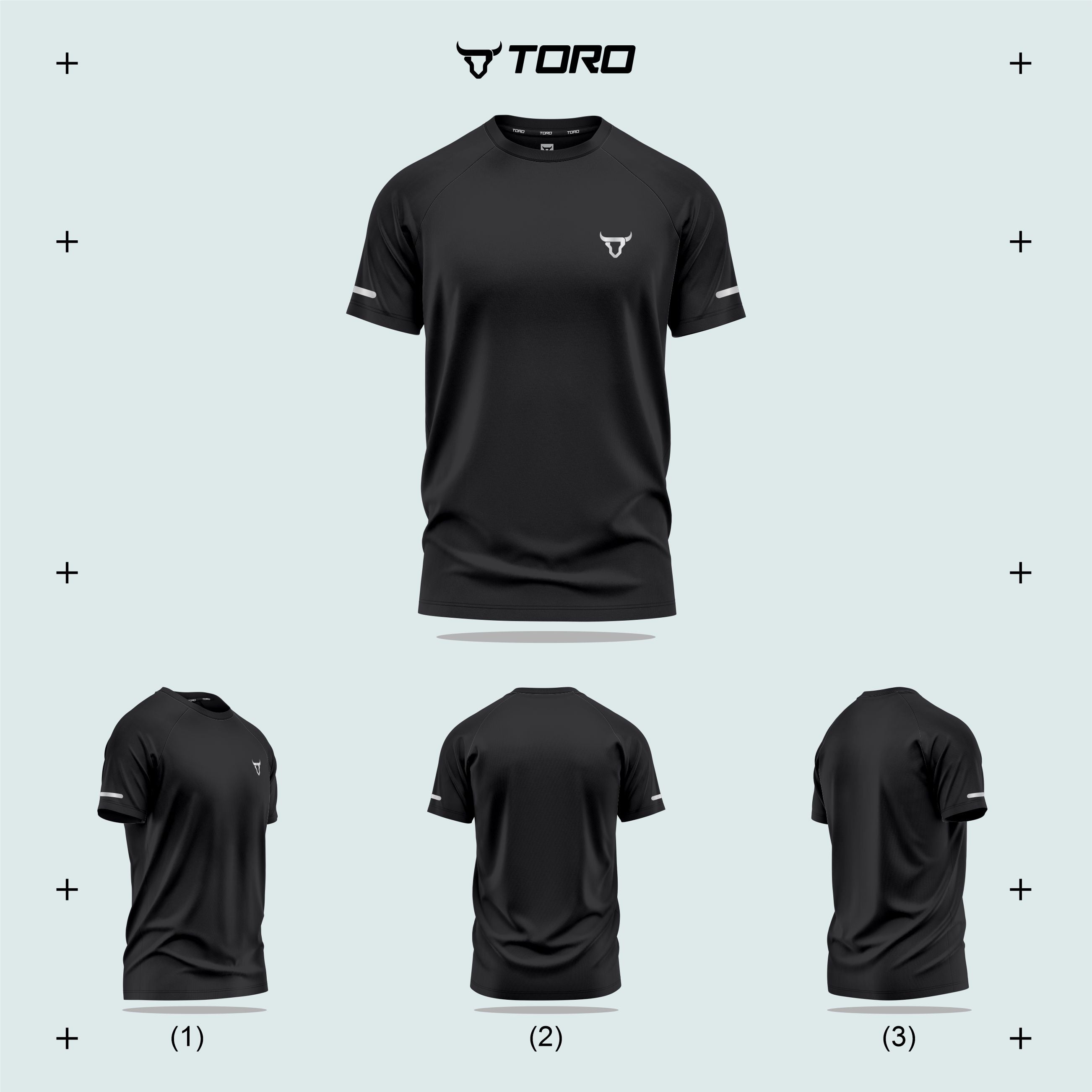 Toro Activa Performance Shirt - Black - Pack of 3 TORO ACTIVA