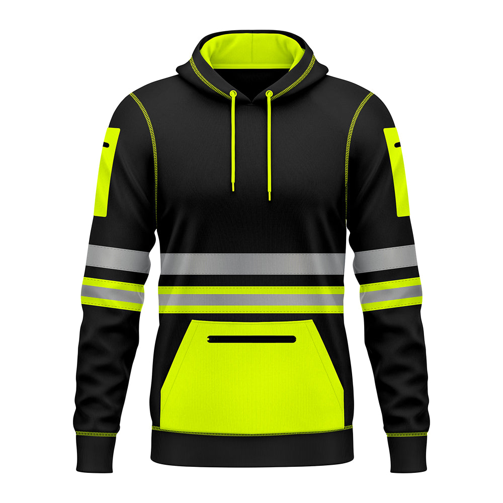 Toro Activa Essential Hi-Vis Fleece Pullover Hoodie 1006 Yellow Black TORO ACTIVA