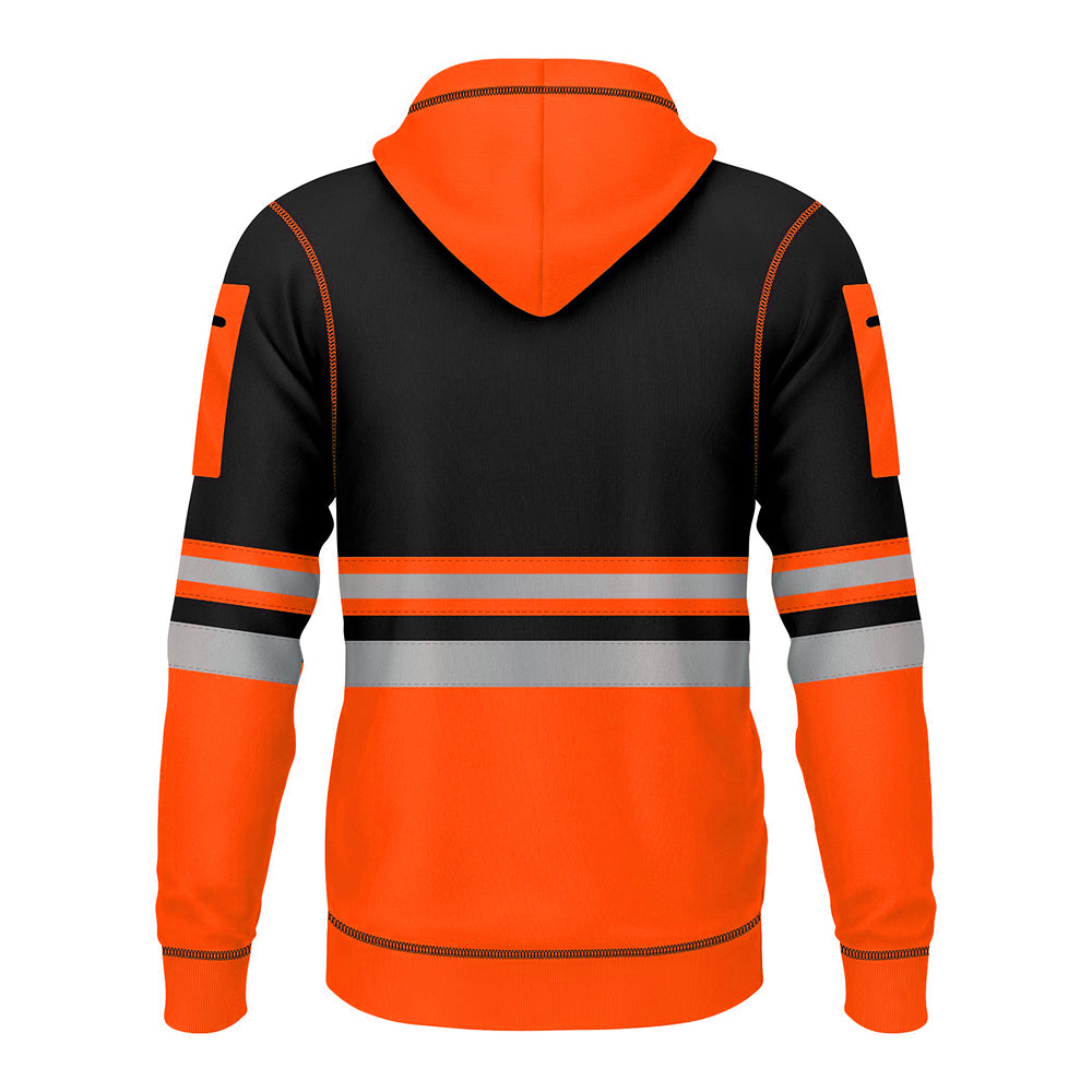 Toro Activa Hi-Vis Fleece Fullzip Pullover Hoodie 1013 - Orange/Black TORO ACTIVA