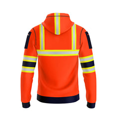 Toro Activa Hi-Vis Fleece Workwear Hoodie 11 - Orange/Navy 2XL TORO ACTIVA