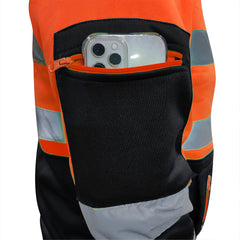 Toro Activa Hi-Vis Fleece Workwear Hoodie 11 - Orange/Black 2XL TORO ACTIVA