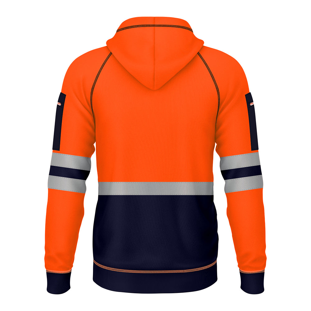 Toro activa Essential Hi-Vis Fleece Hoodie 2- Orange/Navy TORO ACTIVA