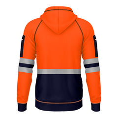 Toro activa Essential Hi-Vis Fleece Hoodie 2- Orange/Navy TORO ACTIVA
