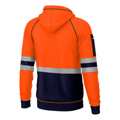 Toro activa Essential Hi-Vis Fleece Hoodie 2- Orange/Navy TORO ACTIVA