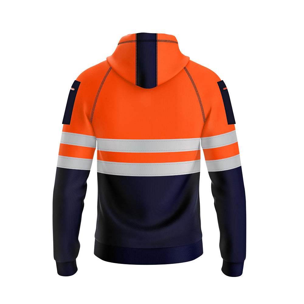 Toro Activa Hi-Vis Fleece Workwear Hoodie 3 - Orange/Navy TORO ACTIVA