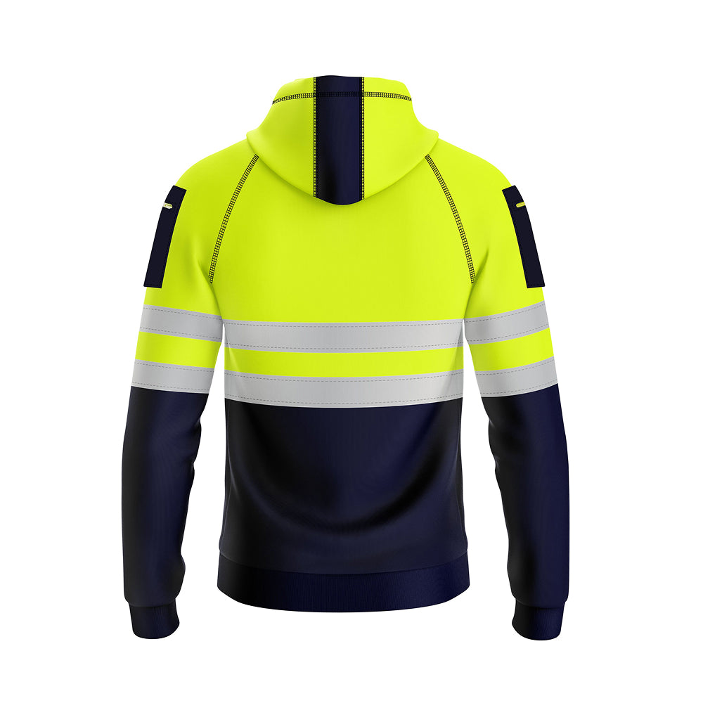 Toro Activa Hi-Vis Fleece Workwear Hoodie 3 - Yellow/Navy TORO ACTIVA
