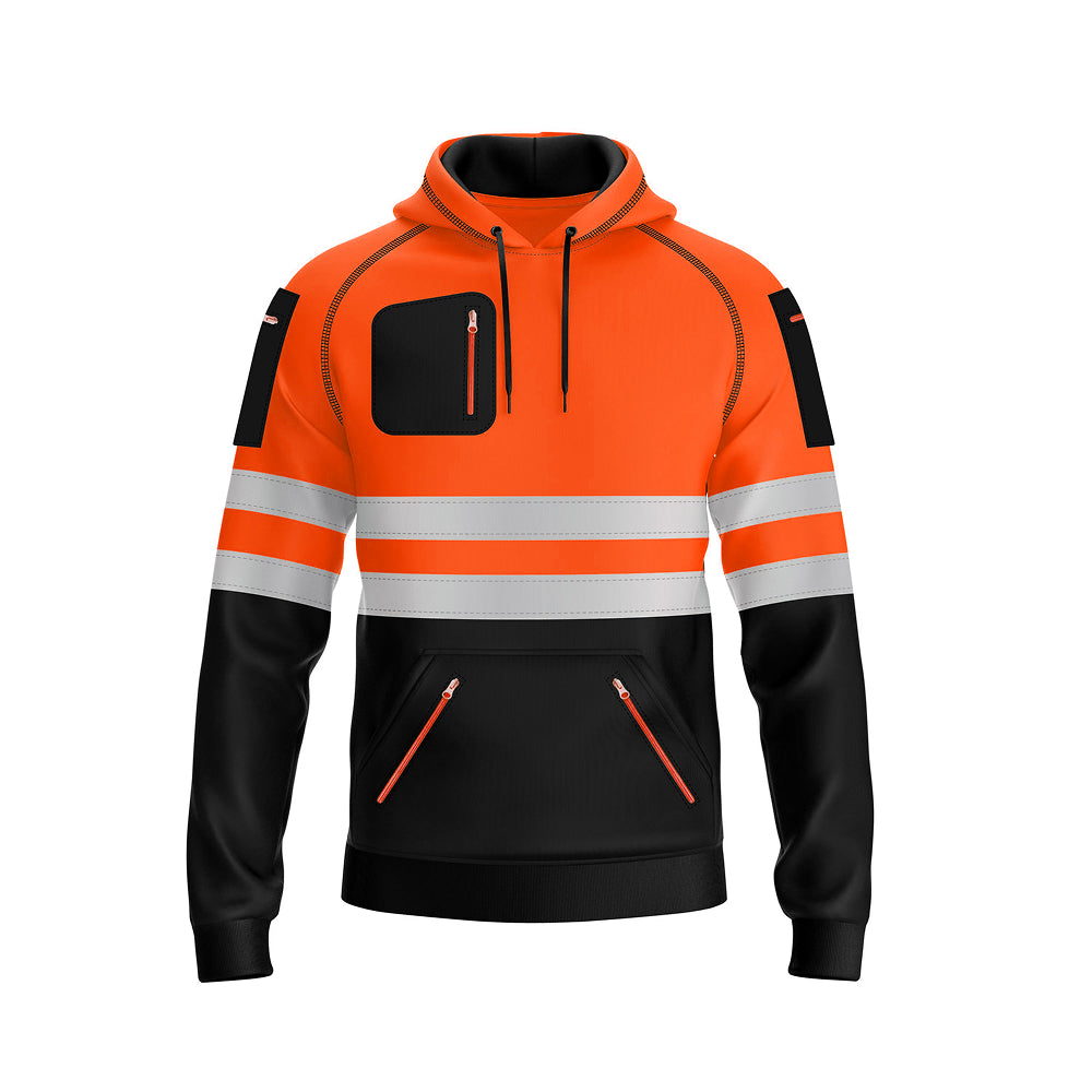 Toro Activa Hi-Vis Fleece Workwear Hoodie 3 - Orange/Black 2XL TORO ACTIVA