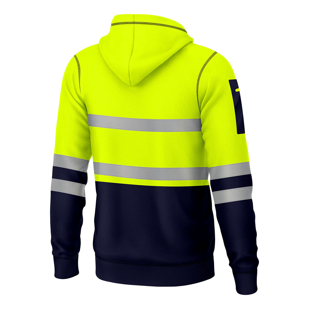 Toro Activa Pullover Fleece Hi-Vis Full Zip Hoodie 8 - Yellow/Navy TORO ACTIVA
