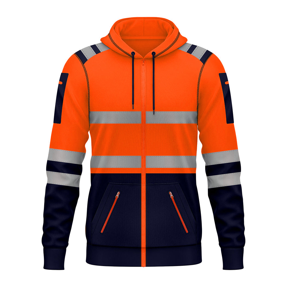 Toro Activa Pullover Fleece Hi-Vis Full Zip Hoodie 8 Orange Navy TORO ACTIVA