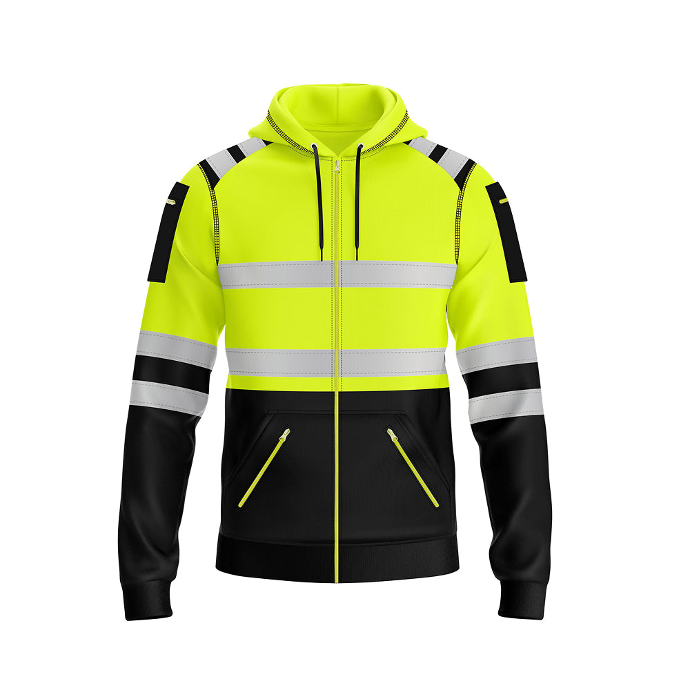 Toro Activa Pullover Fleece Hi-Vis Full Zip Hoodie 8 Yellow Black TORO ACTIVA