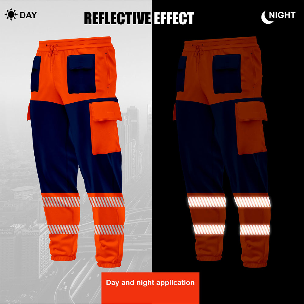 Toro Activa Workwear Fleece Joggers TR107 - Orange/Navy TORO ACTIVA