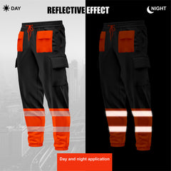 Toro Activa Workwear Fleece Joggers TR106 Orange Black TORO ACTIVA