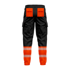 Toro Activa Workwear Fleece Joggers TR106 - Black/Orange TORO ACTIVA