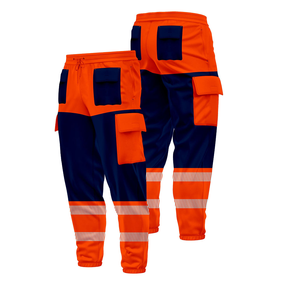 Toro Activa Workwear Fleece Joggers TR107 - Orange/Navy TORO ACTIVA