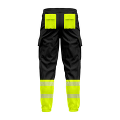 Toro Activa Workwear Fleece Joggers TR106 - Black/Yellow TORO ACTIVA