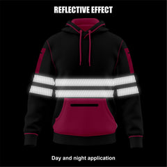 Toro Activa Hi-Vis Workwear Fleece Pullover Hoodie W1006 Pink Black TORO ACTIVA