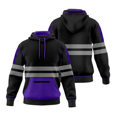 Toro Activa Hi-Vis Workwear Fleece Pullover Hoodie W1006 Purple Black TORO ACTIVA