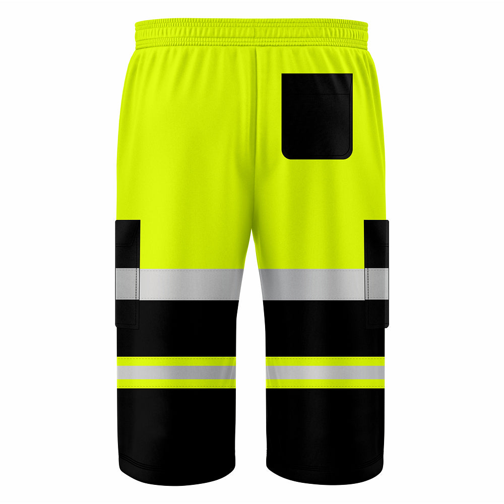 Toro Activa Hi-Vis Fleece Shorts SH103 - Black/Yellow TORO ACTIVA