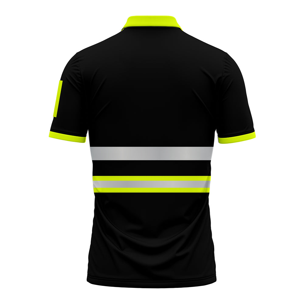 High Visibility Safety Polo Shirt P104 - Yellow/Black TORO ACTIVA