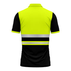 Hi Vis Polo Shirt P103 — Yellow or Orange Short Sleeve | Class 2 Yellow Black TORO ACTIVA