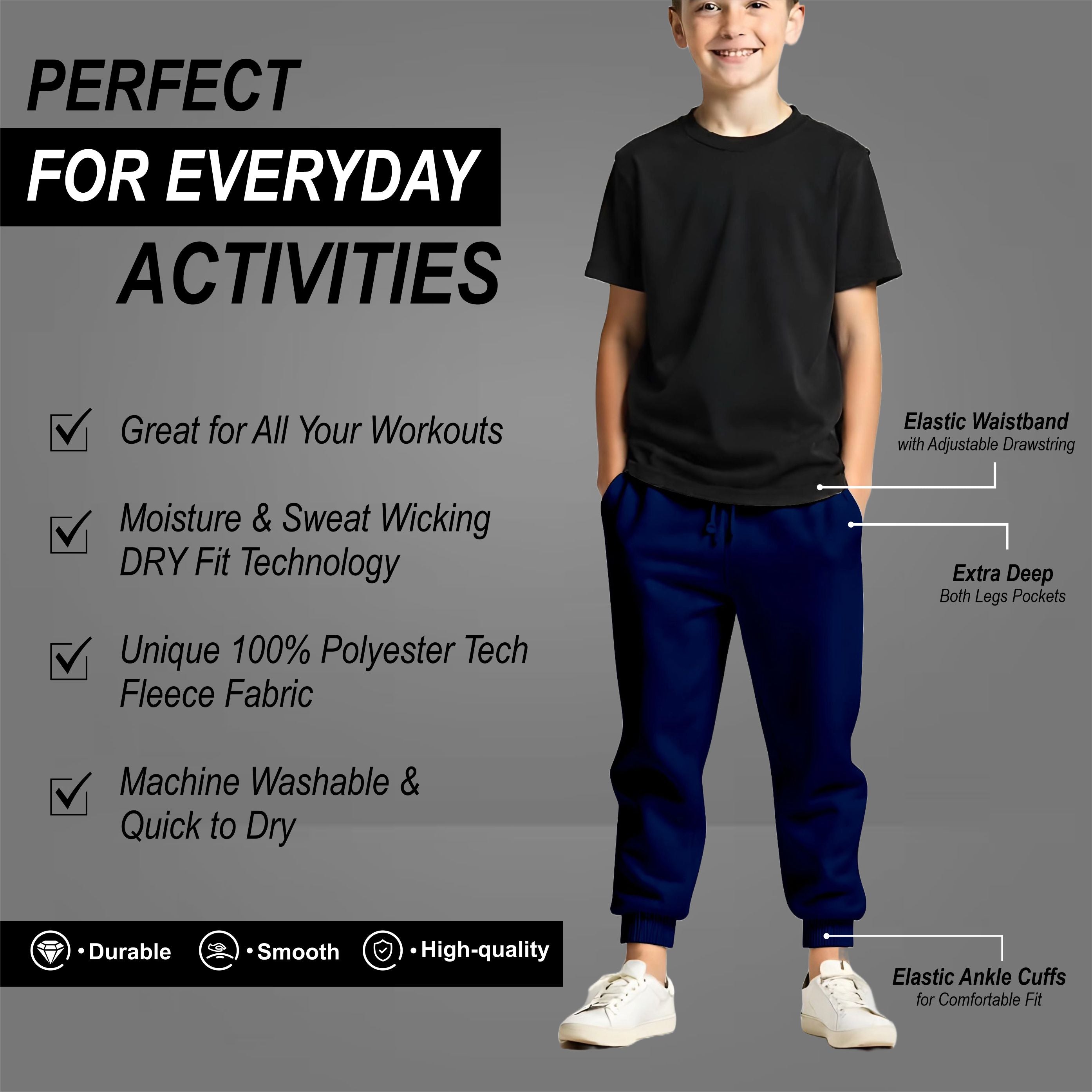 Toro Activa Kids Cuffed Jogging Trouser - Navy TORO ACTIVA