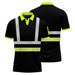 Yellow Hi Vis Polo Shirt P104 — EN ISO 20471 Class 2 Short Sleeve 2XL TORO ACTIVA