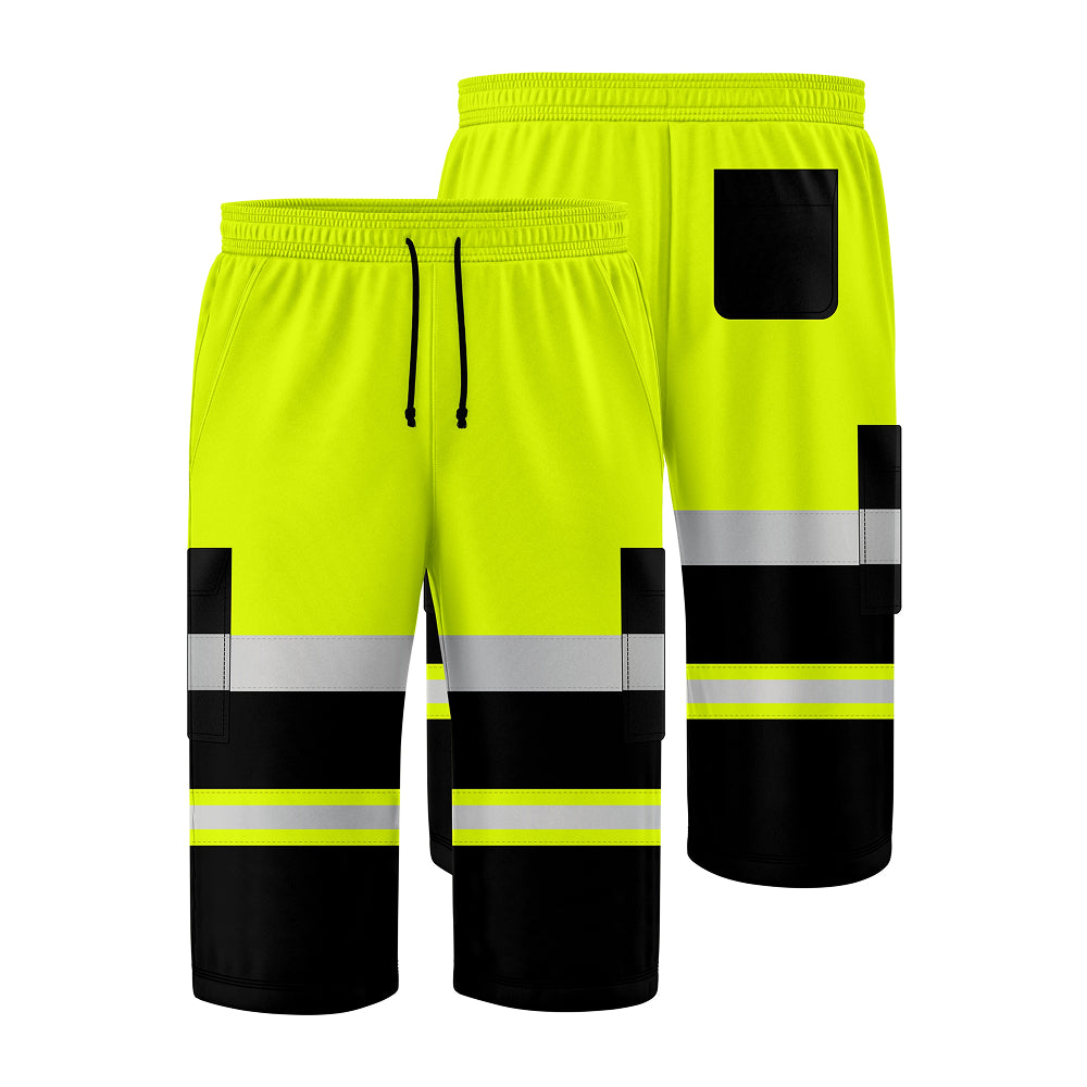 Toro Activa Hi-Vis Fleece Shorts SH103 - Black/Yellow TORO ACTIVA