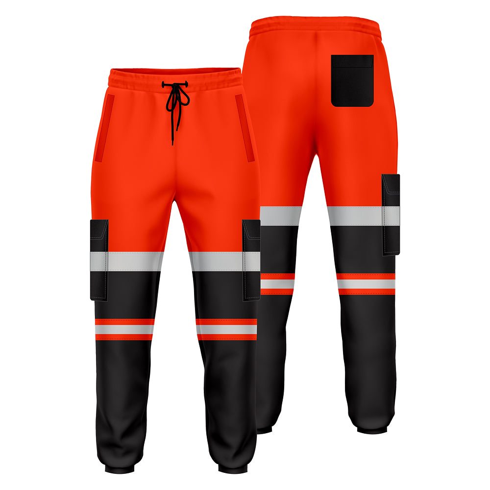 Toro Activa Workwear Fleece Joggers TR103 Orange/Black TORO ACTIVA
