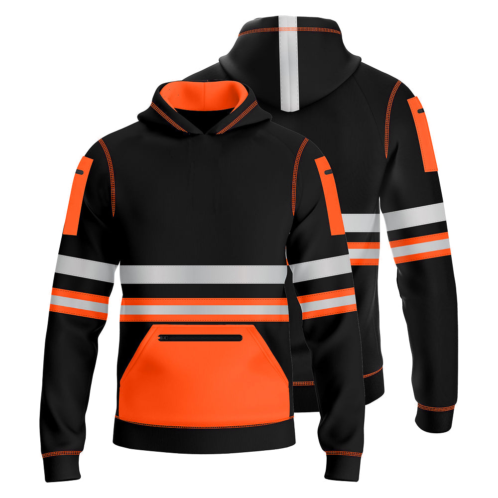 Toro Activa Hi-Vis Fleece Pullover Hoodie 1006 Kids - Orange/Black TORO ACTIVA