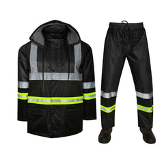 Toro Activa Lightweight Hi-Vis Rainsuit - RS104 Black/Yellow TORO ACTIVA