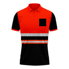 Hi Vis Polo Shirt P103 — Yellow or Orange Short Sleeve | Class 2 Orange Black TORO ACTIVA