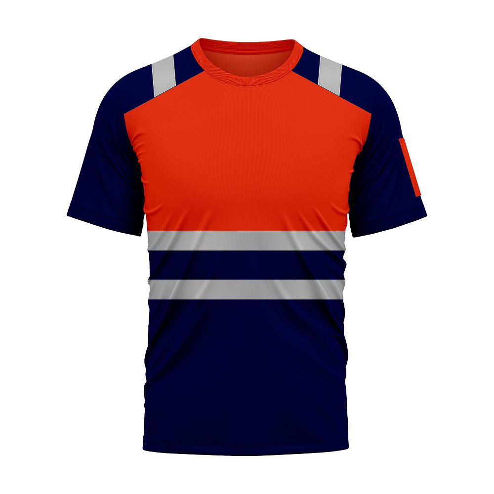 Toro Activa Hi-Vis Workwear TShirt T101 - Orange/Navy 2XL TORO ACTIVA