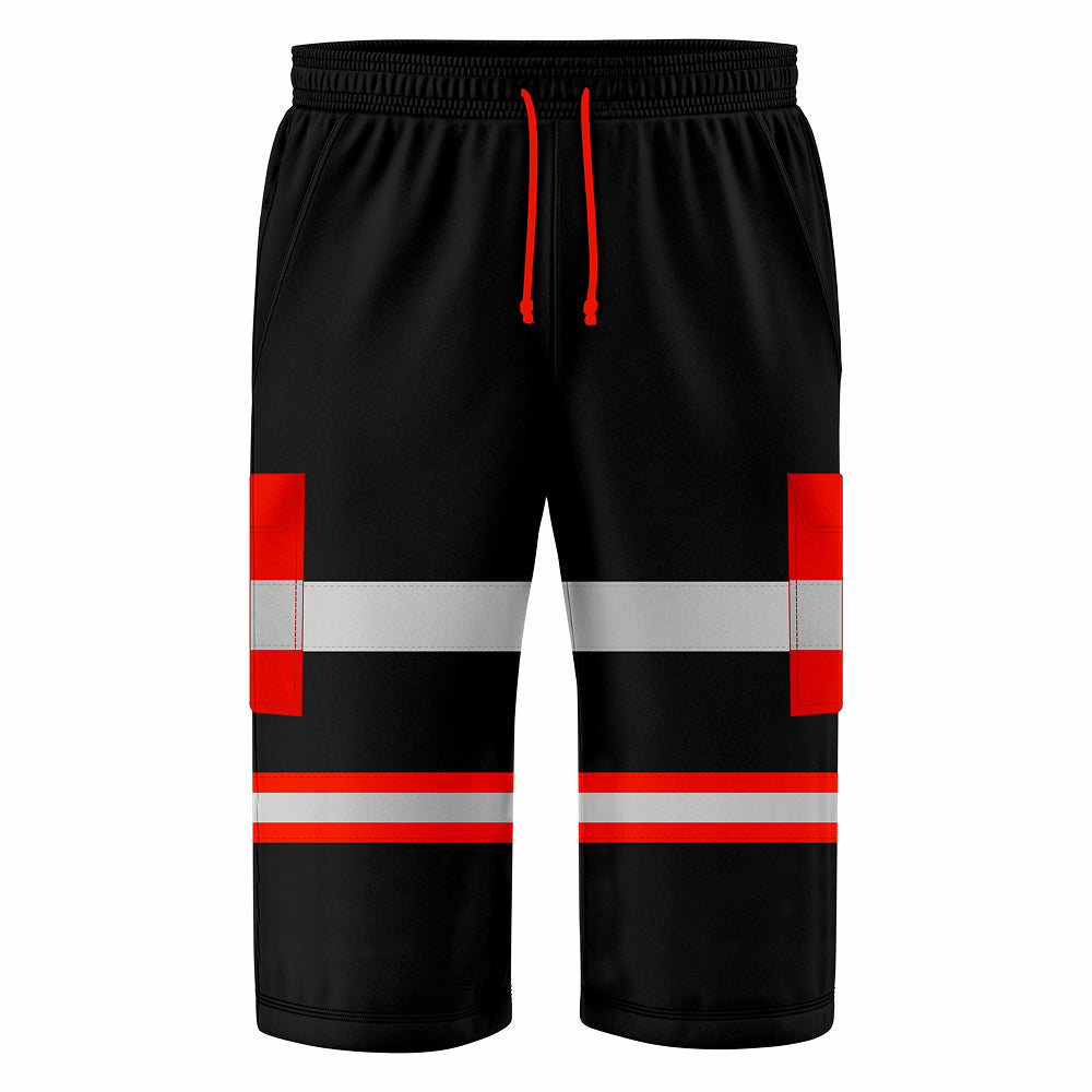 Toro Activa Hi-Vis Fleece Shorts SH104 - Black/Orange 2XL TORO ACTIVA