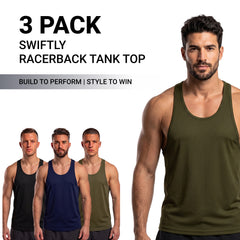 Toro Activa Swiftly Racerback Tank Top - 3 Colour Set Black Navy Olive TORO ACTIVA