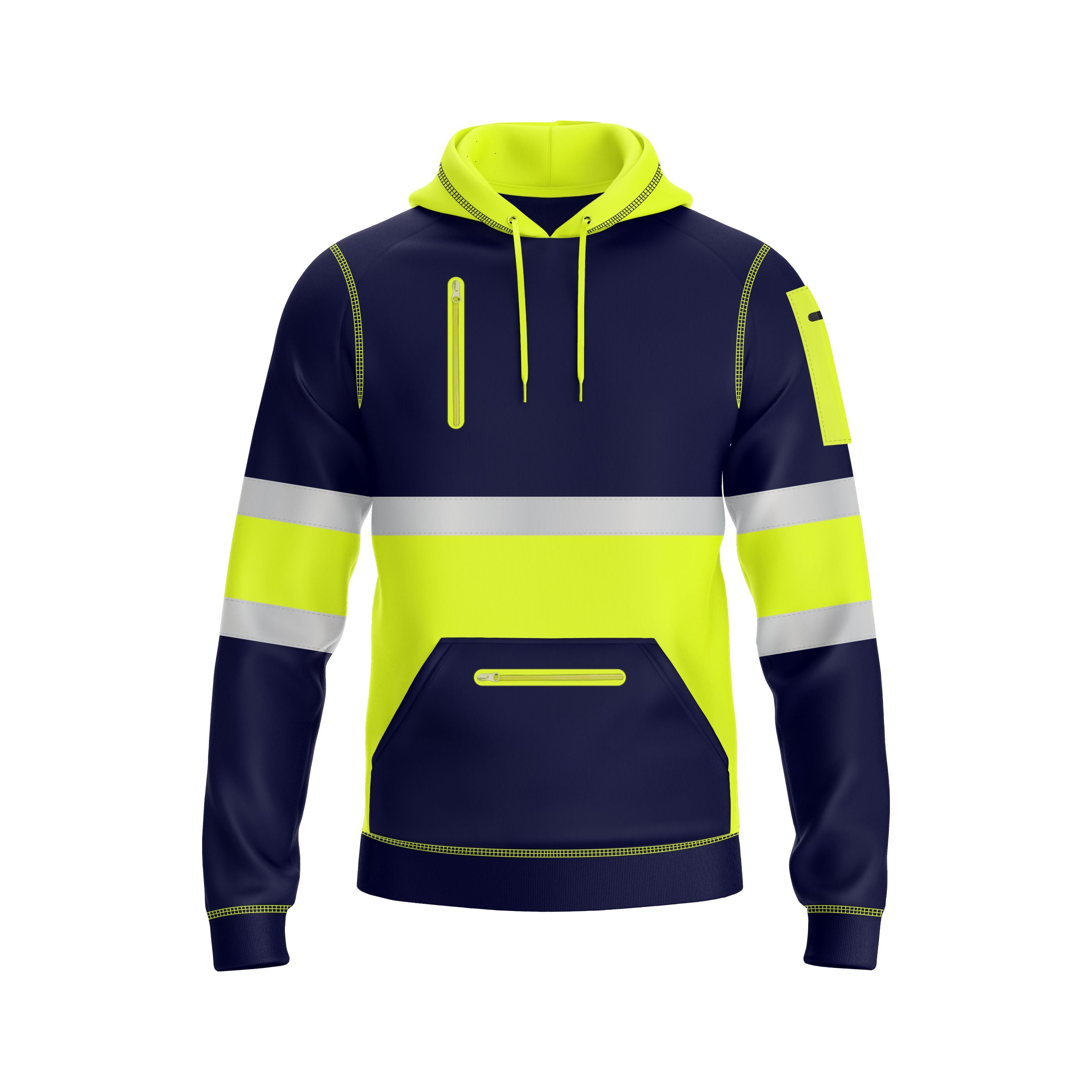 Hi-Vis Work Hoodie 1001 - Yellow/Navy | Fleece Workwear 2XL TORO ACTIVA