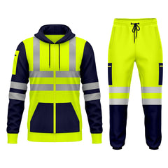 Toro Activa Hi-Vis Pullover Tracksuit TS11 - Yellow/Navy 2XL TORO ACTIVA