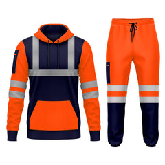 Toro Activa Hi-Vis Pullover Tracksuit - TS09 - Orange/Navy 2XL TORO ACTIVA