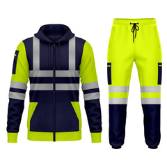 Toro Activa Hi-Vis Pullover Tracksuit TS12 - Yellow/Navy 2XL TORO ACTIVA