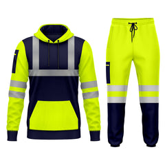 Toro Activa Hi-Vis Pullover Tracksuit - TS09 - Yellow/Navy 2XL TORO ACTIVA