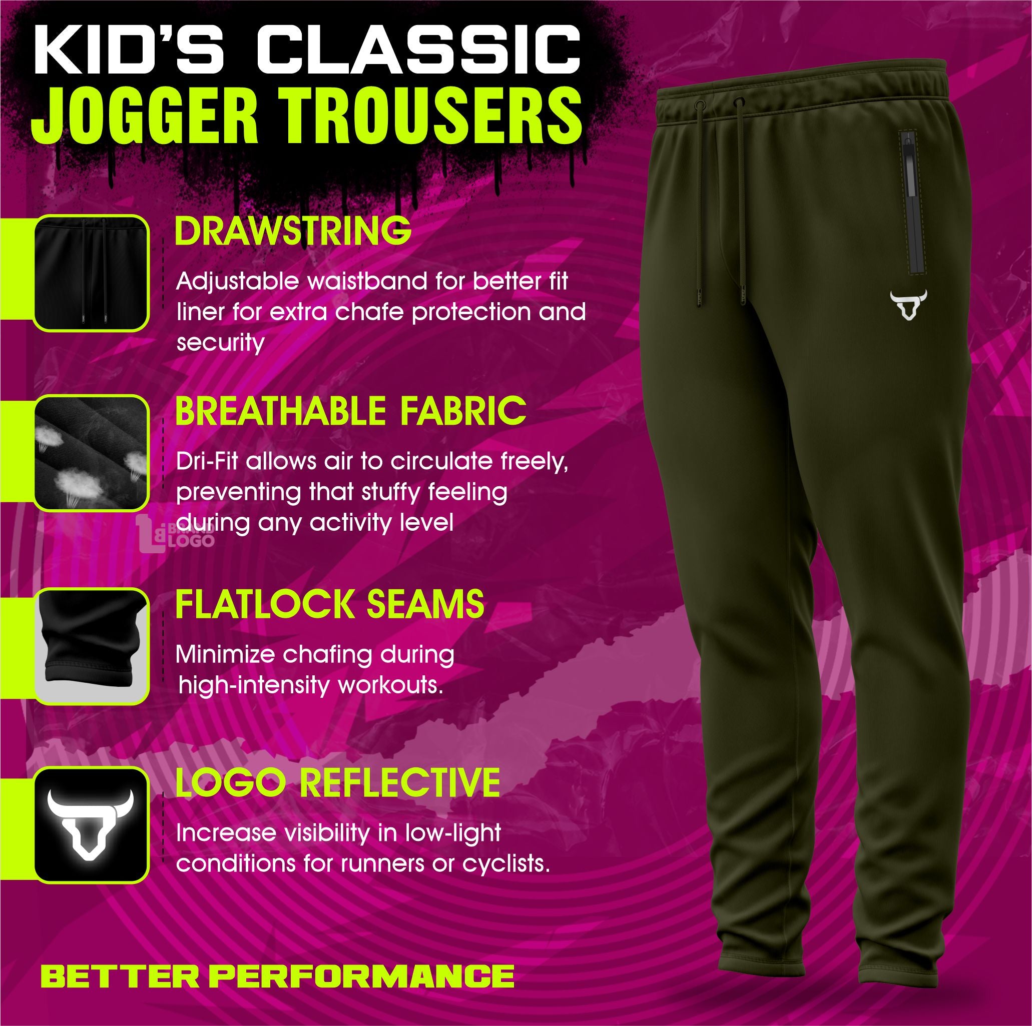 Toro Activa Mens Fleece Joggers - Black/Olive TORO ACTIVA