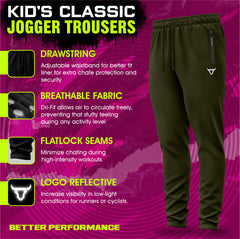 Toro Activa Mens Fleece Joggers - Black/Olive TORO ACTIVA