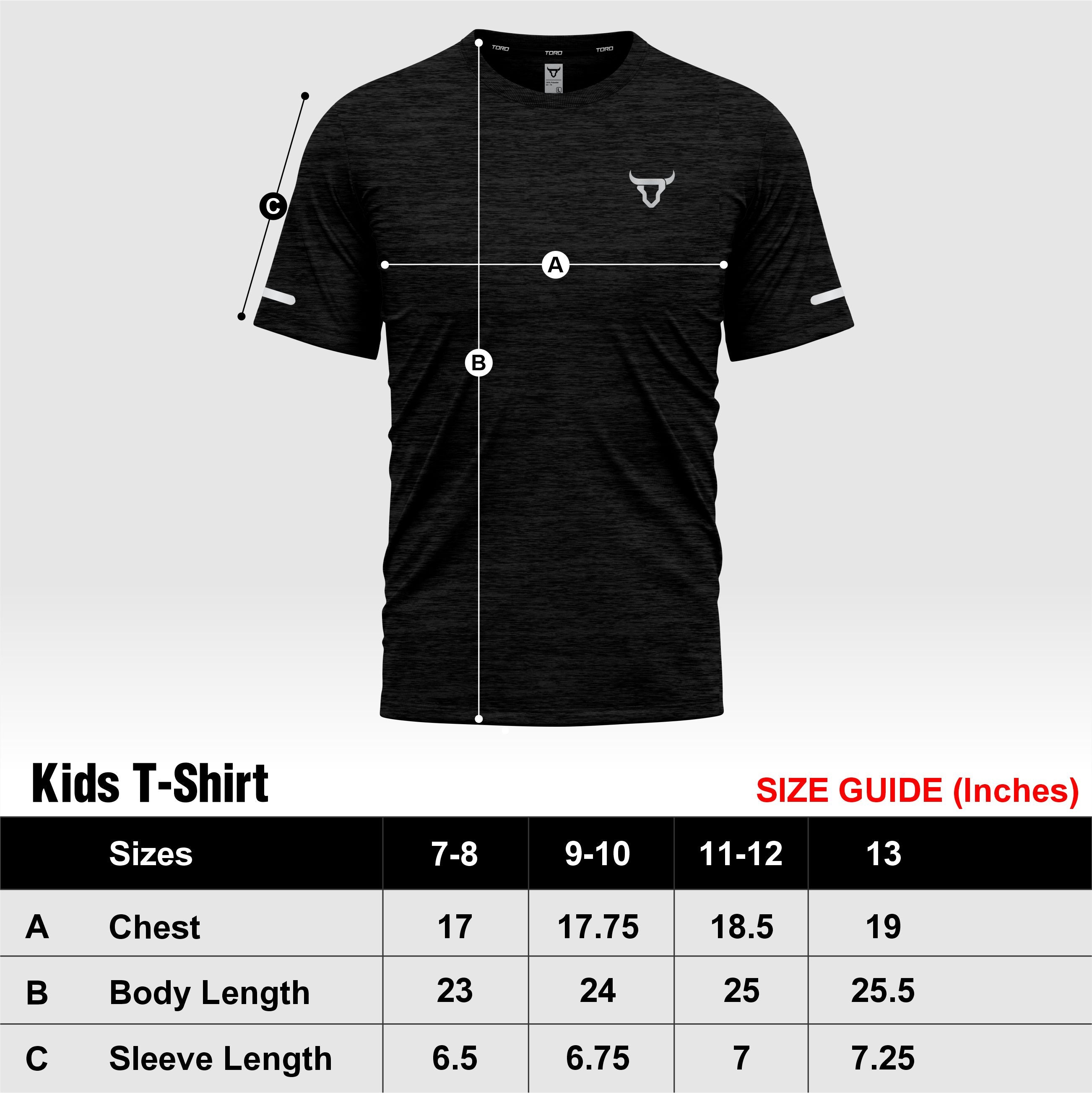 Toro Activa Youth Melange Performance Tee 3-Pack - Black - model photo