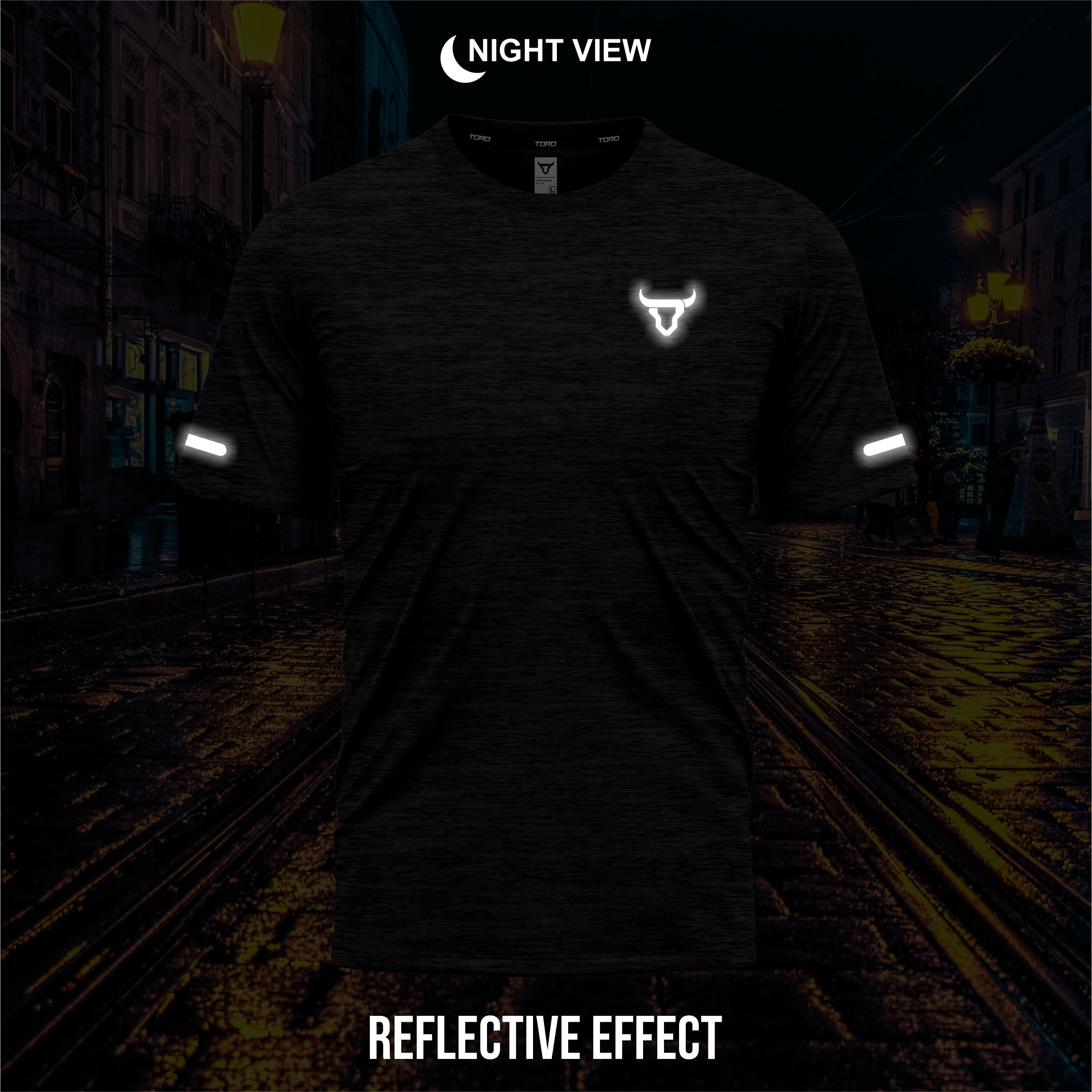 Toro Activa Youth Melange Performance Tee 3-Pack - Black - back view