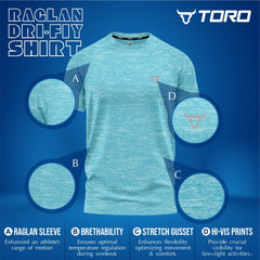 Toro Activa Performance Shirt - Orange/Blue/Yellow - Pack of 3 TORO ACTIVA