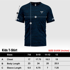 Toro Activa Youth Melange Performance Tee 3-Pack - Blue - model photo