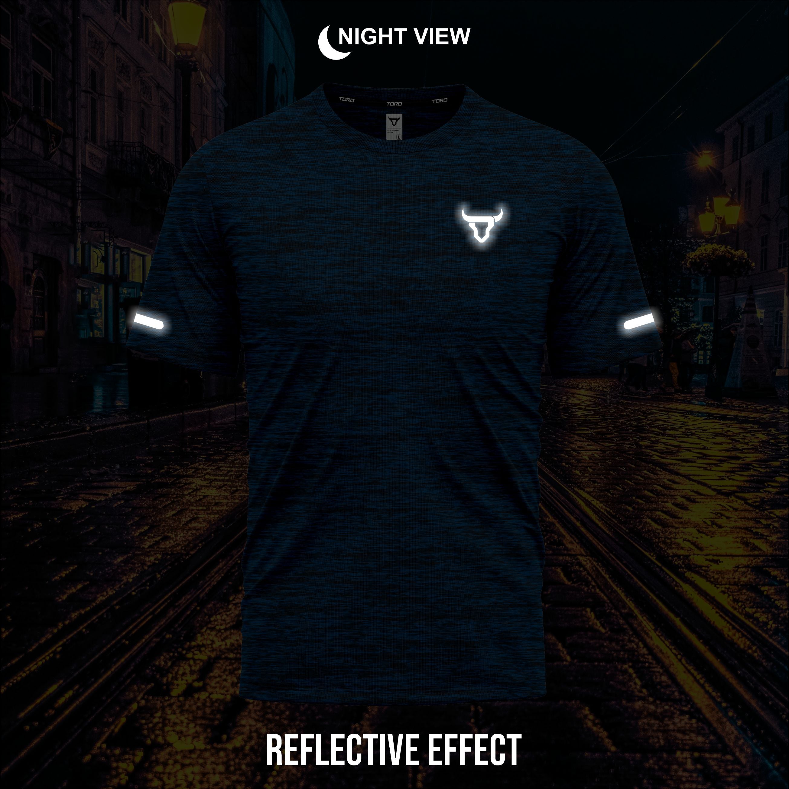 Toro Activa Youth Melange Performance Tee 3-Pack - Blue - back view