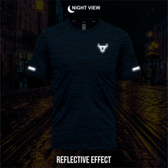Toro Activa Youth Melange Performance Tee 3-Pack - Blue - back view