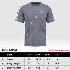 Toro Activa Youth Melange Performance Tee 3-Pack - Grey - model photo